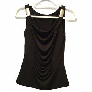 Travel by Tribal Black Dressy Tank Size XS